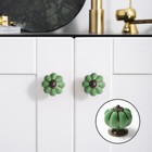 Ручка-кнопка Ceramics 001, керамическая, фисташковая - Фото 3