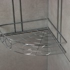 Полка для ванной Доляна «Завитки», угловая, двухъярусная, 20×20×33 см, хромированная - Фото 3