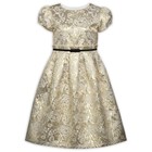 Платье нарядное для девочки, рост 122 см, цвет золотой - Фото 2