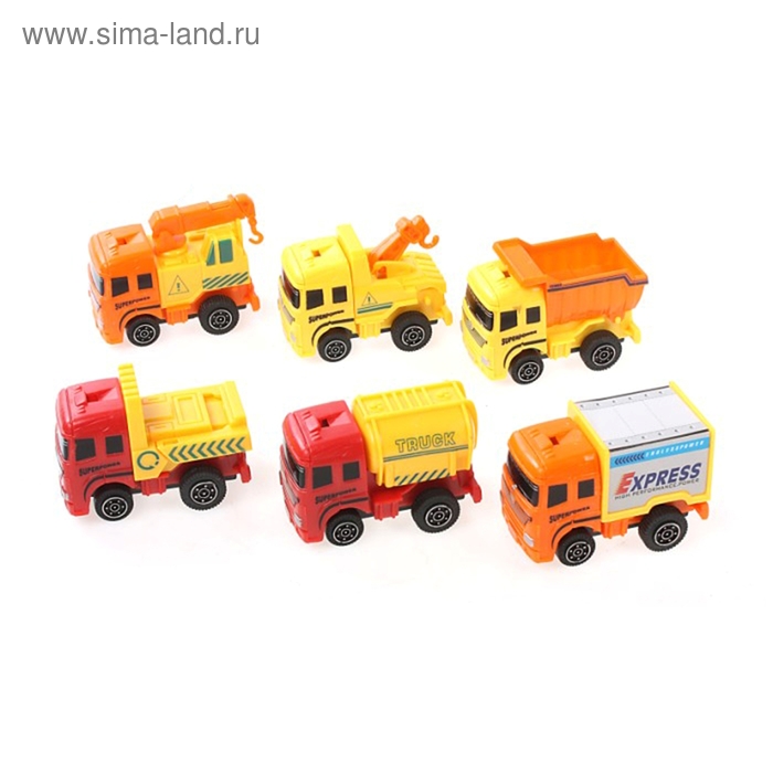 Машина инерционная, набор 6 шт - Фото 1