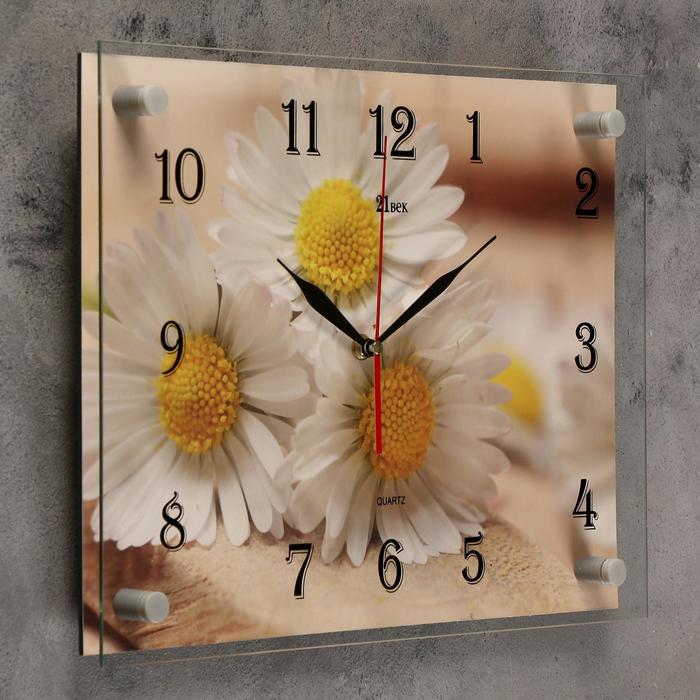 Часы настенные: Цветы, "Милые ромашки", бесшумные, 30 х 40 см - фото 1905445017