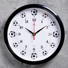 Часы настенные, интерьерные "Футболисту", d-22 см, бесшумные, корпус черный - фото 8625585