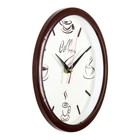 Часы настенные, интерьерные "Coffee", d-22 см, бесшумные, корпус коричневый - Фото 2