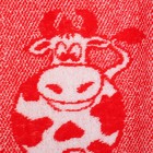 Полотенце махровое Happy cow ПЛ-2702-3072, 30х70, цв. 10000, красный, хл.100%, 420 гр/м - Фото 2