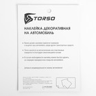 Наклейка декоративная TORSO, на автомобиль "Череп", серебро - Фото 3