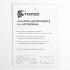 Наклейка декоративная TORSO, на автомобиль "Кот", серебро - Фото 3