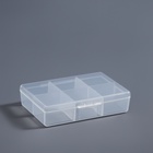 Органайзер для хранения мелочей, 6 ячеек, 9×6×2 см, прозрачный - Фото 3