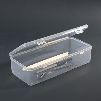 Органайзер для хранения, с крышкой, 24,5 × 11 см, цвет прозрачный