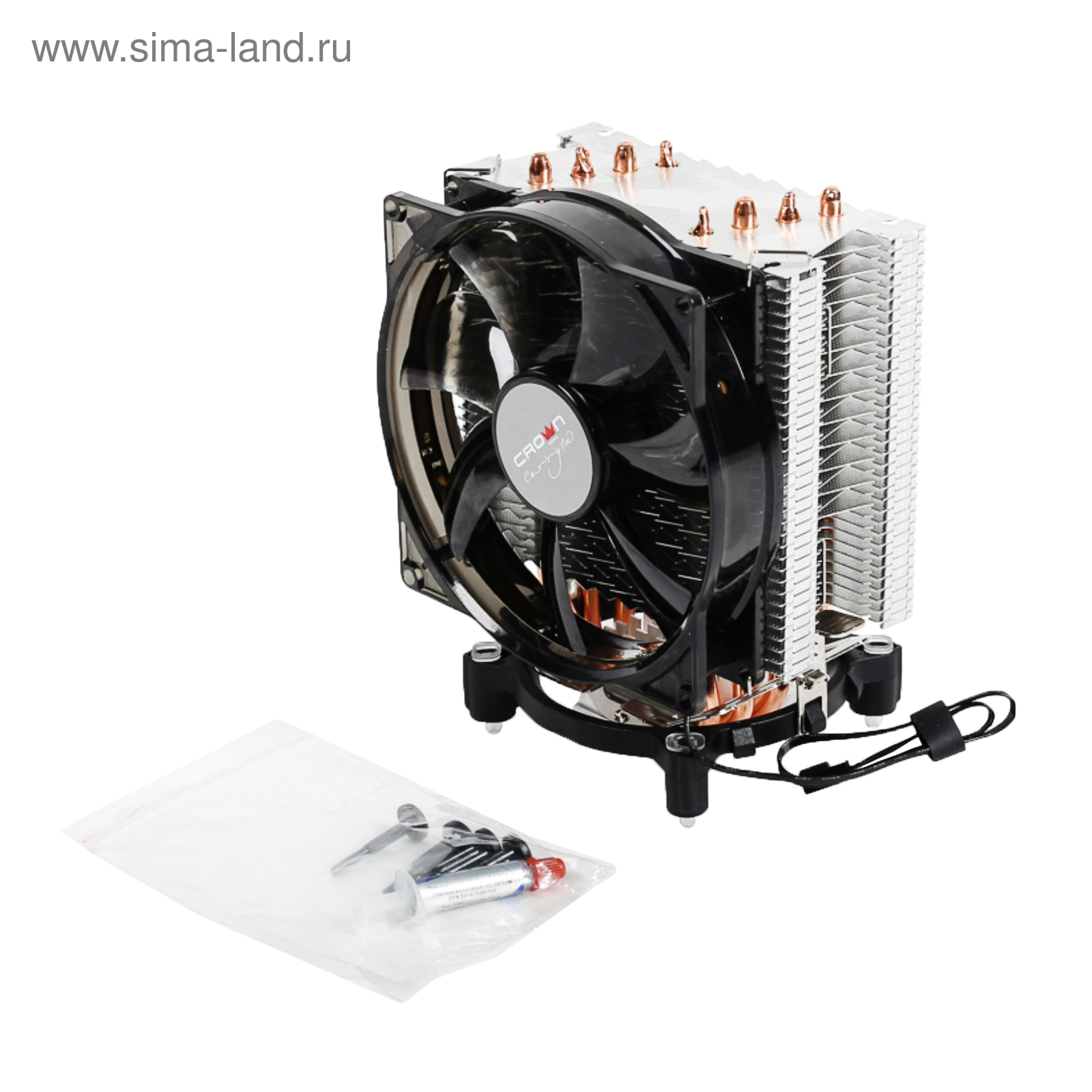 Кулер CROWN CM-4 PWM, для Intel и AMD, TDP до 160 Ватт, коннектор 4 pin ...