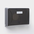 Диспенсер бумажных полотенец в листах, пластиковый, 27×20×10 см, серый - Фото 1