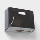 Диспенсер бумажных полотенец в листах, пластиковый, 27×20×10 см, серый - Фото 3