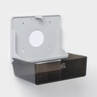 Диспенсер бумажных полотенец в листах, пластиковый, 27×20×10 см, серый - Фото 5