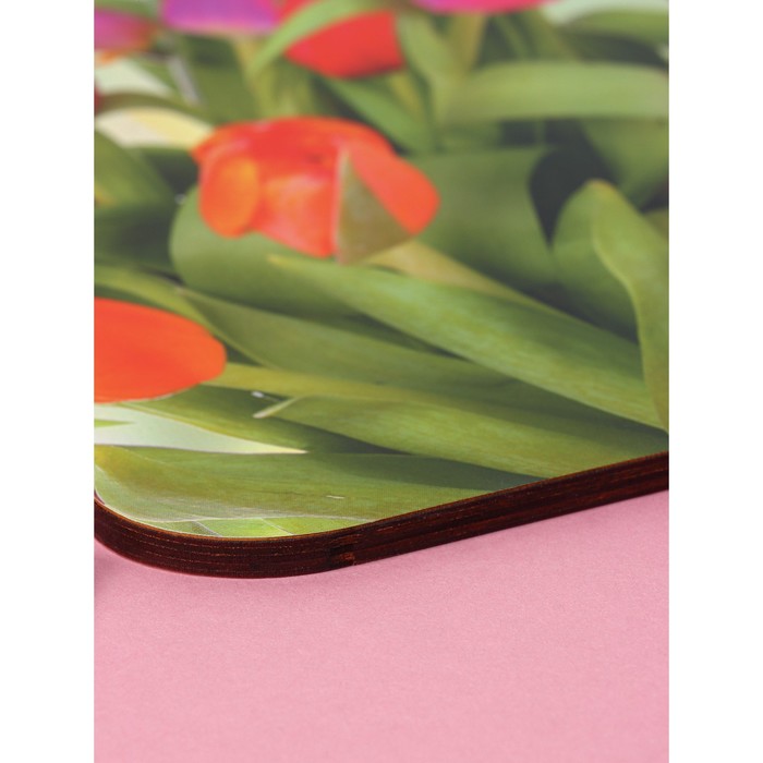 Доска разделочная деревянная Avanti-stile «Тюльпаны», 29×21 см - фото 1909825202