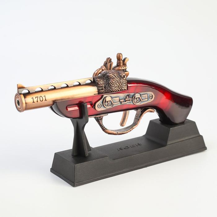 Сувенирное оружие с зажигалкой "Пистолет" пьезо, газ - Фото 1