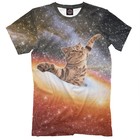 Футболка мужская «Кот в космосе», размер XS - Фото 1