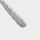 Набор ложек чайных Доляна «Соты», длина 15 см, 6 шт., нержавеющая сталь, серебристый - Фото 4