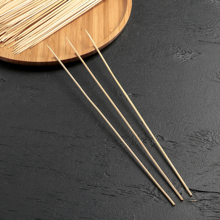 Набор шампуров Доляна, 30 см, d=3 мм, 85-90 шт., бамбук - Фото 1