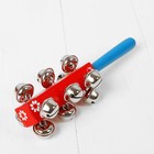 Погремушка с колокольчиками и ручкой, цвета МИКС - фото 8215001