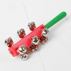 Погремушка музыкальная игрушка, с колокольчиками и ручкой, МИКС - Фото 5