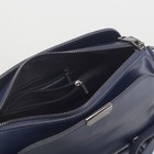 Сумка женская, 1 отдел, 3 наружных кармана, длинный ремень, цвет синий - Фото 5