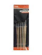 Набор кистей для рисования, белка, 6 штук: № 1, 2, 3, 4, 5, 6, Calligrata, круглые, деревянная ручка, международный размер 2691074