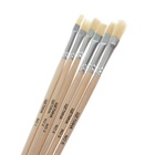 Набор кистей для рисования, щетина, 6 штук: № 1, 2, 3, 4, 5, 6, плоские, деревянная ручка, международный размер 2691076
