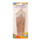 Набор кистей для рисования, коза, 12 штук: № 1, 2, 3, 4, 5, 6, 7, 8, 9, 10, 11, 12, круглые, деревянная ручка, международный размер 2691079