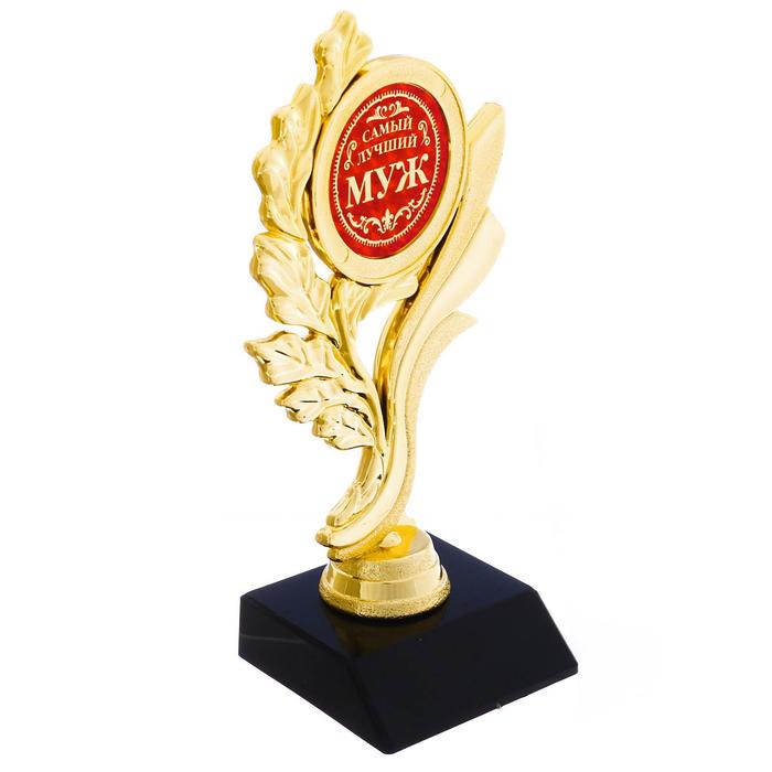 Кубок «Самый лучший муж», наградная фигура, золото, 17,3 х 6,4 см, пластик - фото 1899571525