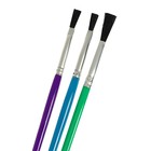 Набор кистей нейлон, 3 штуки, плоские, с пластиковыми, цветными ручками - Фото 9