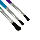 Набор кистей нейлон, 3 штуки, плоские, с пластиковыми, цветными ручками - Фото 10