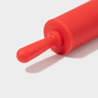 Скалка Доляна «Севилья», 22×4 см, рабочая часть 10 см, красная - Фото 3