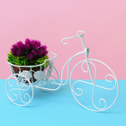 Подставка для цветов "Велосипед" корзинка-сердце (d-10см) 16*37*22,6 см - Фото 2