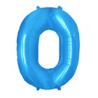 Шар фольгированный 40" Цифра 0, цвет синий 2769648 - фото 14646660