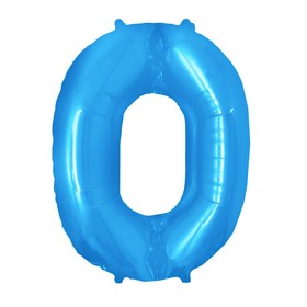 Шар фольгированный 40" Цифра 0, цвет синий 2769648