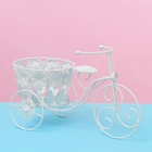 Подставка для цветов "Велосипед" корзинка со цветками ( d-14см) 15*35*21 см - Фото 1