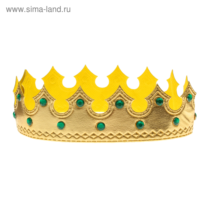 Карнавальная корона «Принц», цвет золотой - Фото 1