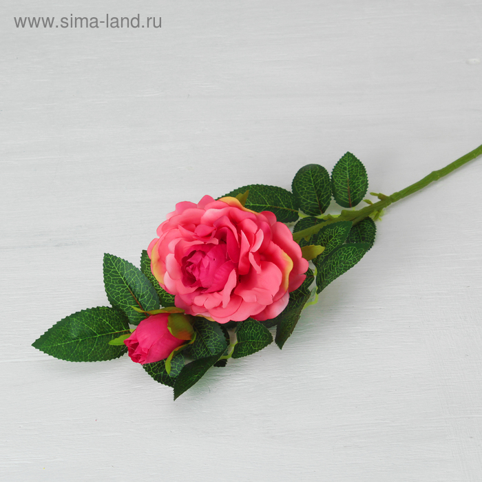 Цветы искусственные "Роза Моника" 9*50 см, розовая - Фото 1