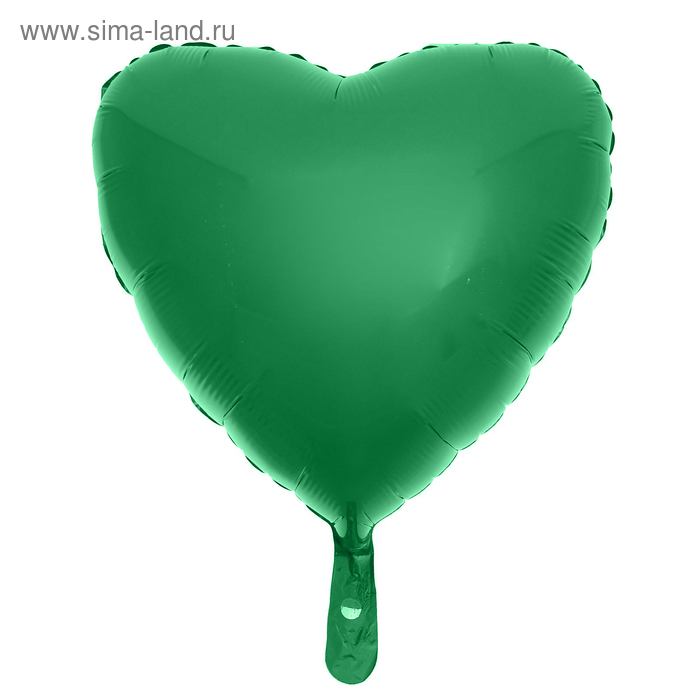 Шар фольгированный 18" «Сердце», цвет зелёный - Фото 1