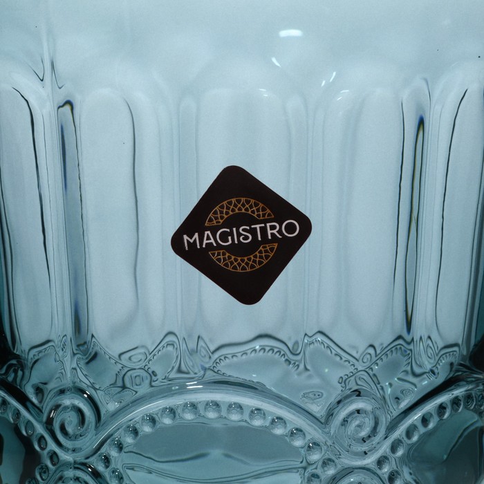 Стакан стеклянный Magistro «Ла-Манш», 220 мл, цвет синий - фото 1884819445
