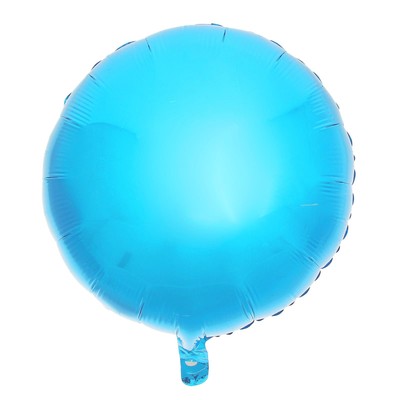 Шар фольгированный 18" "Круг", цвет голубой