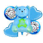 Букет из шаров "С рождением малыша", мишка, фольга, набор из 5 шт. - Фото 1