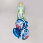 Букет из шаров «Бутылочка», фольга, набор из 5 шт, цвет голубой - фото 321258712