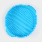 Форма для выпечки с ручками Доляна «Круг», силикон, 27×24×6 см, внутренний диаметр 22 см, МИКС - Фото 3