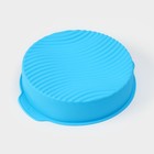 Форма для выпечки с ручками Доляна «Круг», силикон, 27×24×6 см, внутренний диаметр 22 см, МИКС - Фото 2