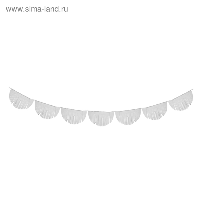 Гирлянда-тассел «Полукруг», 3 м, цвет белый - Фото 1