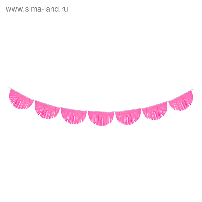 Гирлянда-тассел «Полукруг», 3 м, цвет розовый - Фото 1