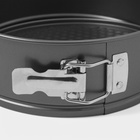 Набор форм для выпечки Доляна «Элин. Круг», 3 предмета: d=18/20/22×6.5 см, съёмное дно, антипригарное покрытие, чёрный - Фото 4