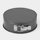 Набор форм для выпечки Доляна «Элин. Круг», 3 предмета: d=18/20/22×6.5 см, съёмное дно, антипригарное покрытие, чёрный - Фото 6