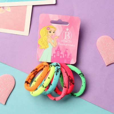 Резинки для волос «Спорт», набор 6 шт., бабочки