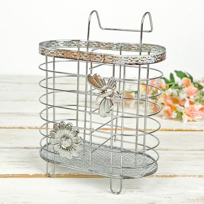 Сушилка для столовых приборов подвесная Доляна «Бабочки», 14,5×11,5×18 см